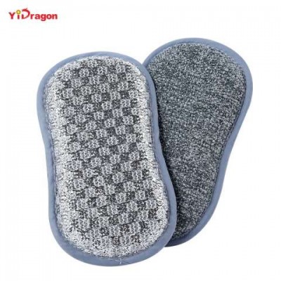 Microfiber Double-sided Sponge Pad Kitchen Sponge Cleaning Brush decontamination cloth